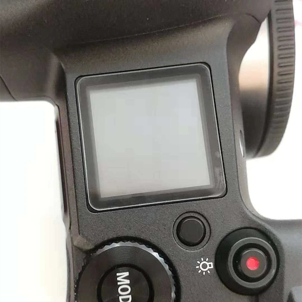 Self-Adhesive Tempered Glass Main LCD + Top Info Shoulder Screen Protector Cover for Canon EOS R1 R3 R5 Mark II R5S R5C Camera
