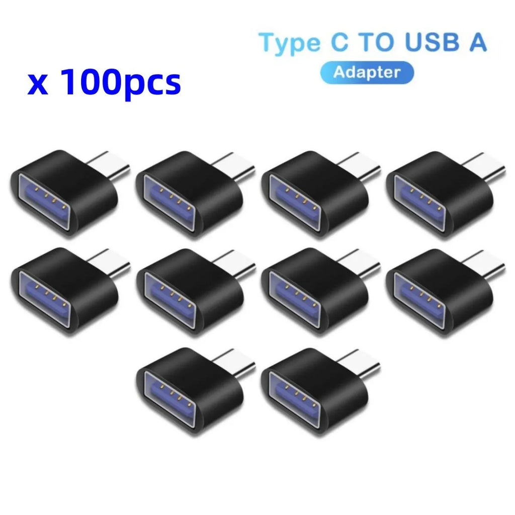 100Pcs OTG Type C to Micro USB Type C to Usb 3.0 Female Adapter Universal Mobile Phone Data Line Charging Converter