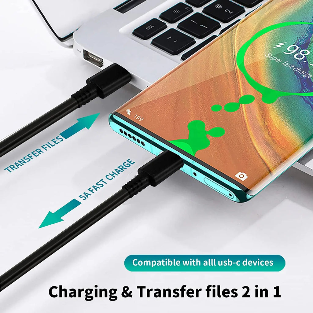50Pcs Fast Charge Type C to Type C PD Quick Charging Cable Wire for Samsung S21 S20 plus Galaxy A71 A72 A82 Note 20