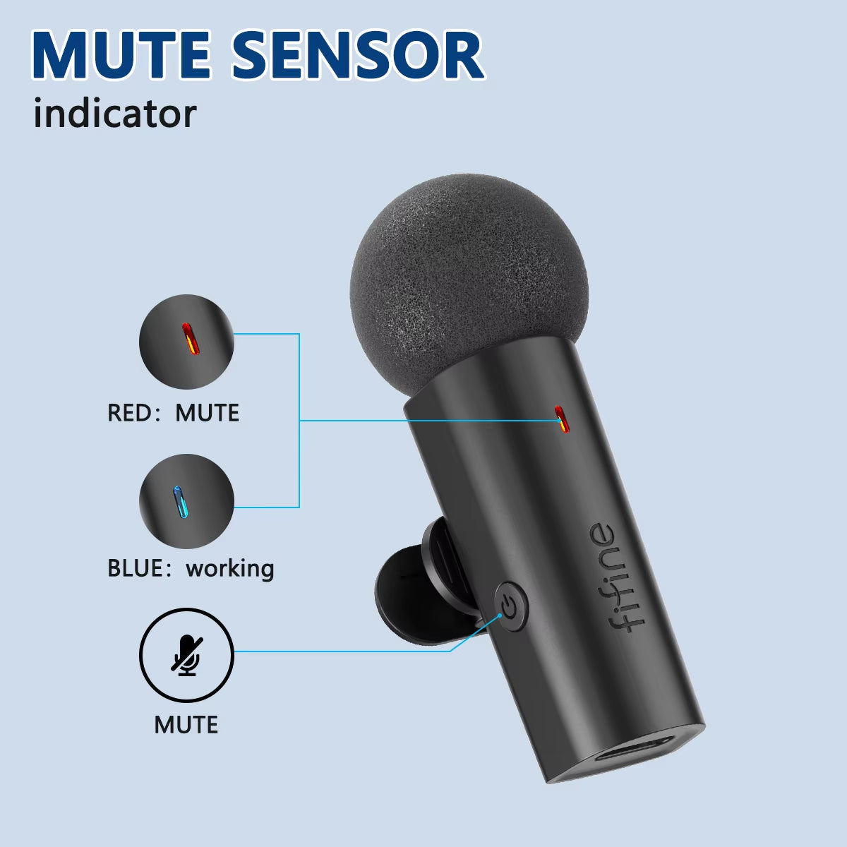 Wireless Lavalier Recording Microphone,Type-C Mini MIC for Mobile Phone/Tablet/Laptop,Live Streams/Vlog/Interview-M6