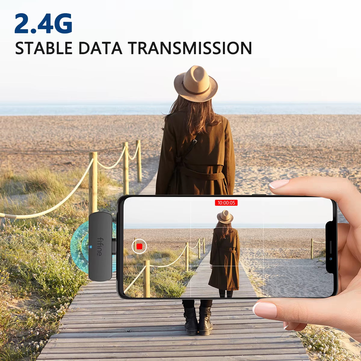 Wireless Lavalier Recording Microphone,Type-C Mini MIC for Mobile Phone/Tablet/Laptop,Live Streams/Vlog/Interview-M6