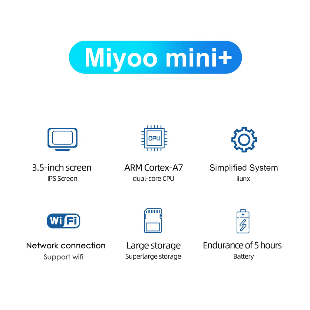 Mini plus Portable Retro Handheld Game Console V2 Mini+ IPS Screen Classic Video Game Console Linux System Children'S Gift