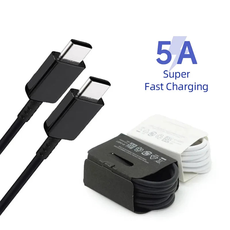50Pcs Fast Charge Type C to Type C PD Quick Charging Cable Wire for Samsung S21 S20 plus Galaxy A71 A72 A82 Note 20