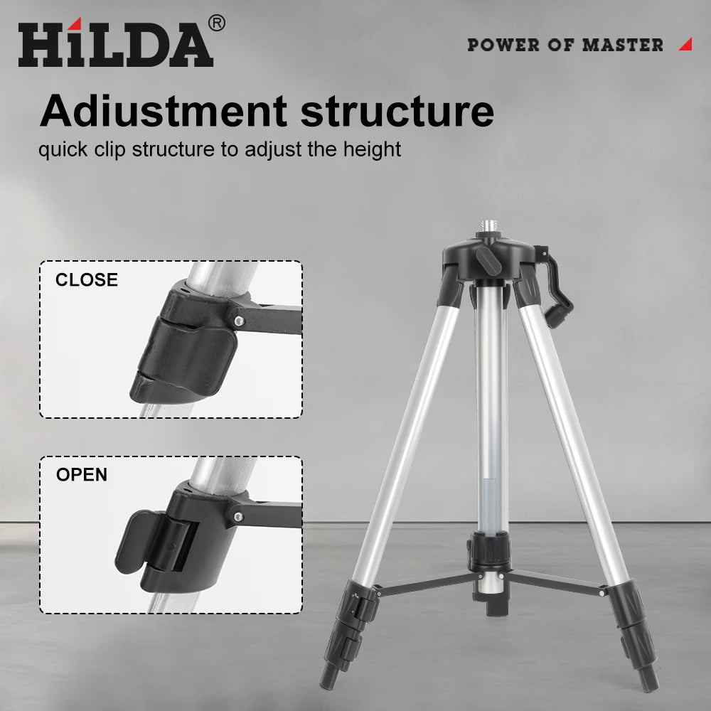 Laser Level Tripod Adjustable Height 1.2M/1.5M/3M Thick Aluminum Tripod Laser Level Horizontal Adjustment Bracket