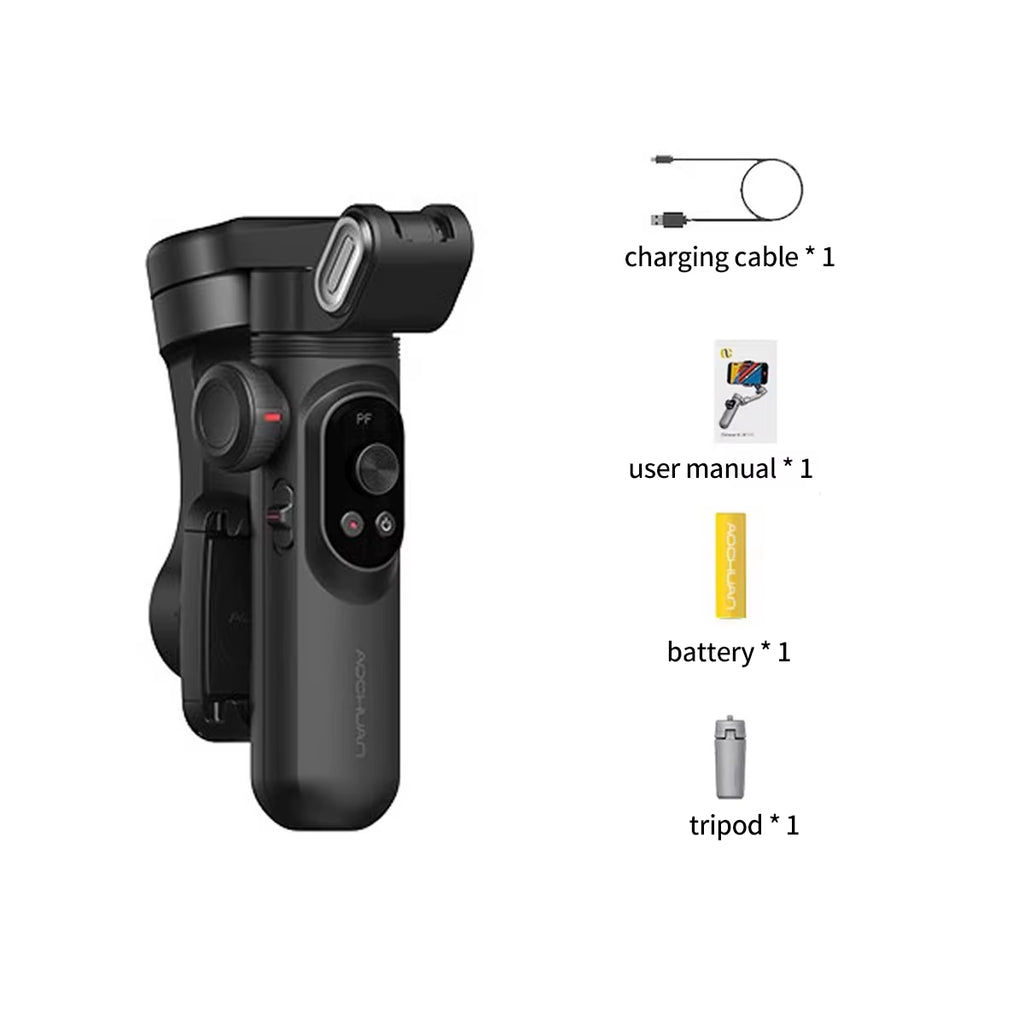 Gimbal Stabilizer 3-Axis Smart X Pro Professional for Smartphone Wireless Charging OLED Display LED Light Focus Wheel