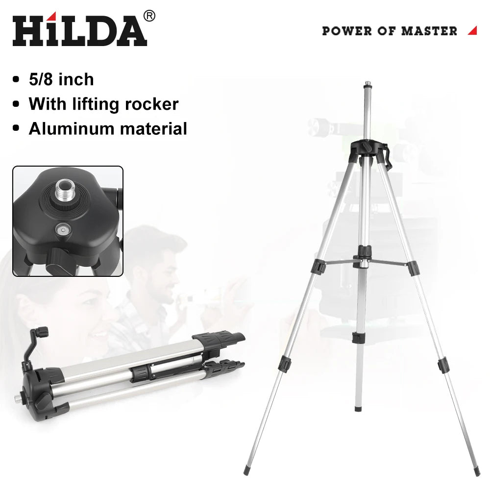 Laser Level Tripod Adjustable Height 1.2M/1.5M/3M Thick Aluminum Tripod Laser Level Horizontal Adjustment Bracket