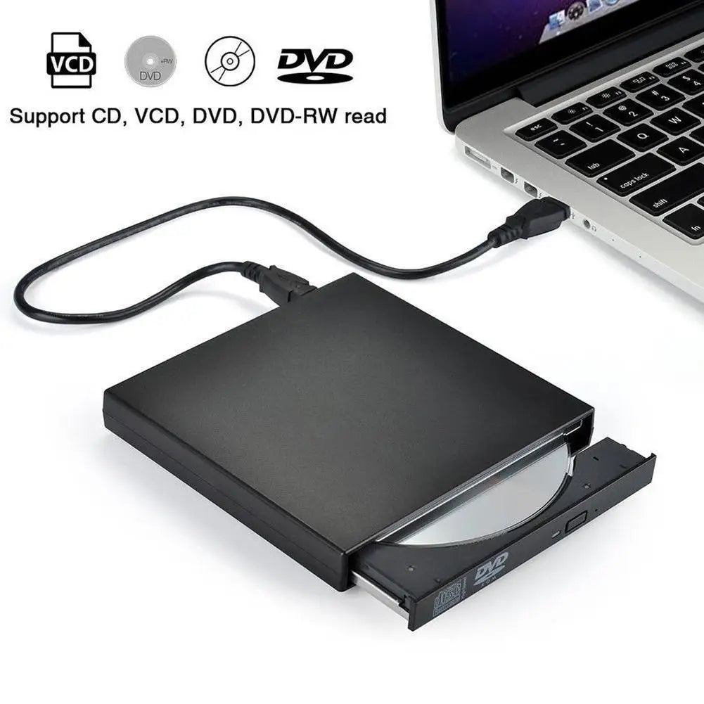 Portable Usb External Dvd Cd Player Rw Disc Burner Combo Drive Reader for Windows 98/8/10 Laptop Pc Cd Burner for Laptop Desktop