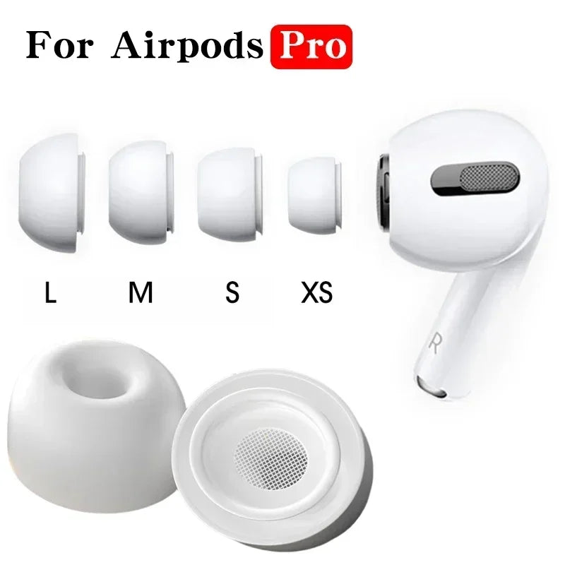 Replacement Eartips for Airpods Pro 1St 2Nd Ear Tips Buds Silicone Rubber Eartips Earbuds Cap Gel Accessories XS/S/M/L White