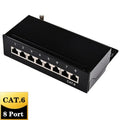 Cat6A 12 Port Patch Panel Full Shielded Wall Mounted for RJ45 Keystone Jack Sockets Desktop Wall Mount Keystone Enclosure Box