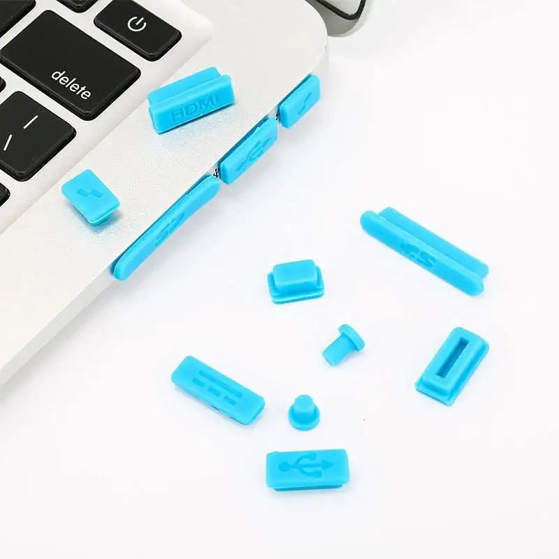 1Set/16Pcs Silicone Notebook anti Dust Plug Cover Stopper Type C Laptop Dustproof USB Port HDTV RJ45 Interface Waterproof Cover