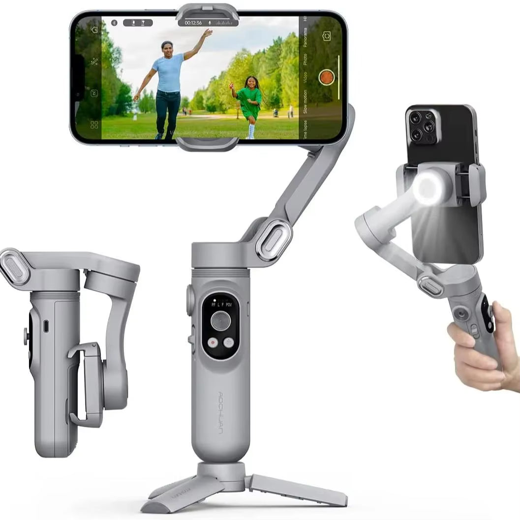 Gimbal Stabilizer 3-Axis Smart X Pro Professional for Smartphone Wireless Charging OLED Display LED Light Focus Wheel