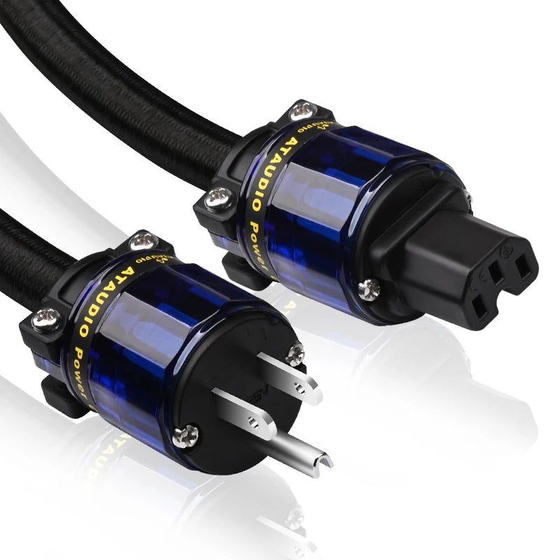 HIFI Power Cord 2/3 Core AU/US/EU Hifi Pure Copper OFC Tube Amplifier Dedicated Connection Power Cord
