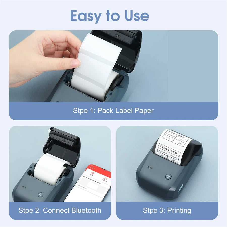 B1 Mini Portable Thermal Printer Self-Adhesive Sticker Label Maker Pocket Printer Labeling Machine Bluetooth  B1