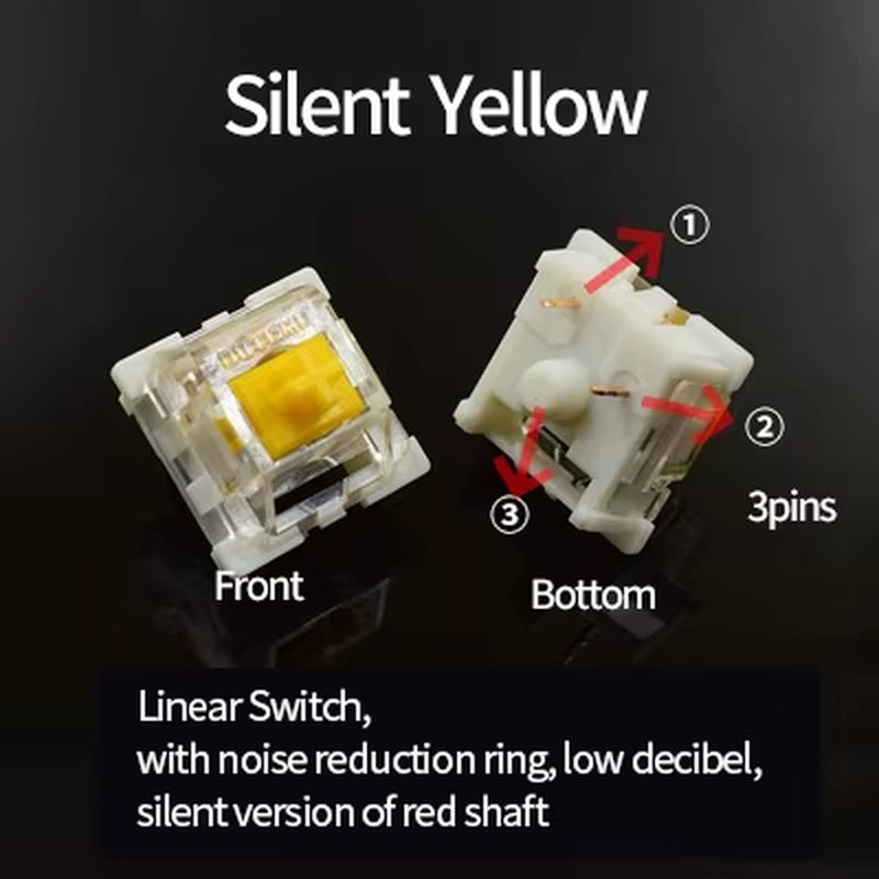 Switch for Keyboard 3Pin Dustproof Linear Tactile Clicky Silent Switches for MX Mechanical Keyboards Gaming Switch DIY