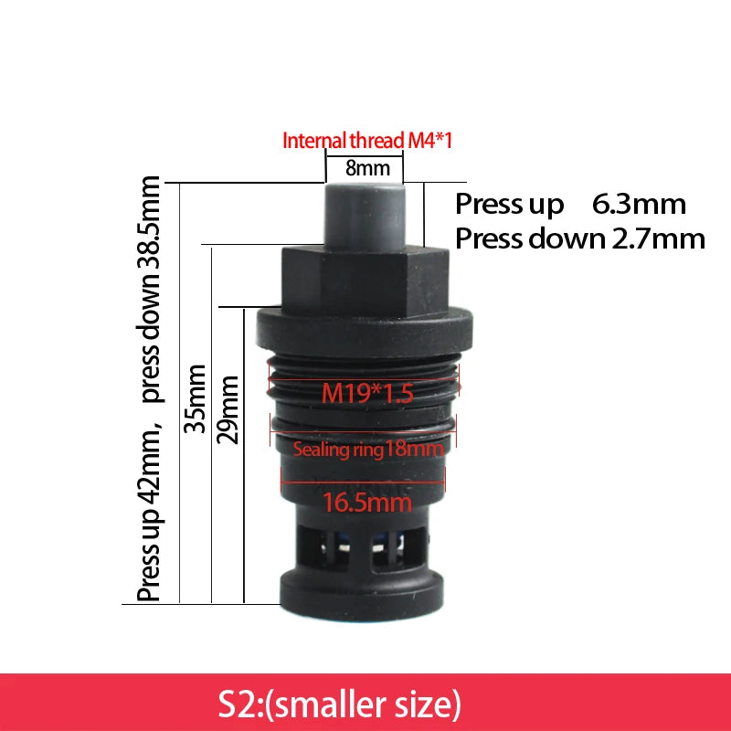Button Spool for Rain Shower Faucet Touch Switch Leaking Bounce Button Press Valve Faucet Replace Part Accessories