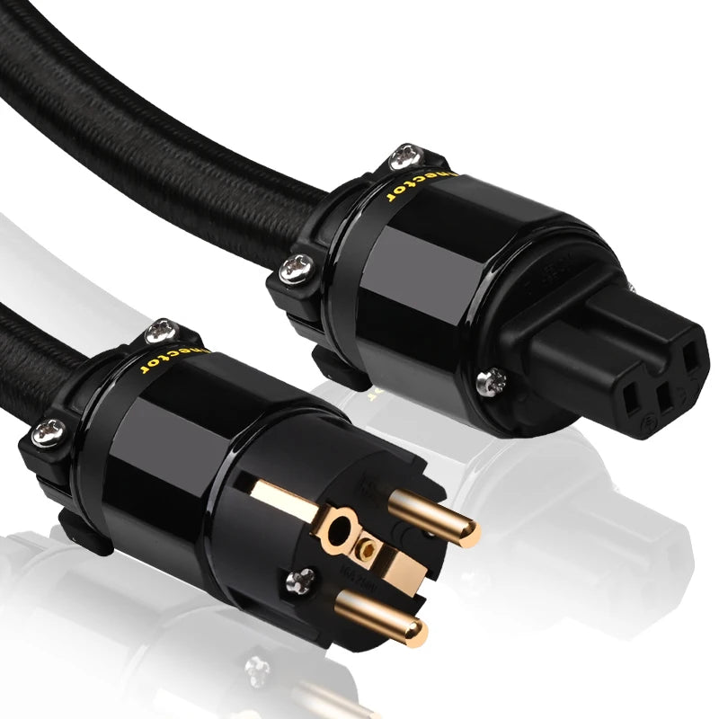 HIFI Power Cord 2/3 Core AU/US/EU Hifi Pure Copper OFC Tube Amplifier Dedicated Connection Power Cord