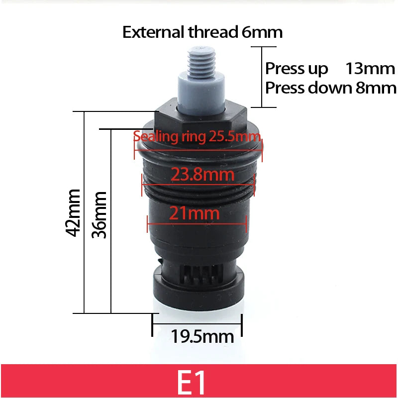 Button Spool for Rain Shower Faucet Touch Switch Leaking Bounce Button Press Valve Faucet Replace Part Accessories