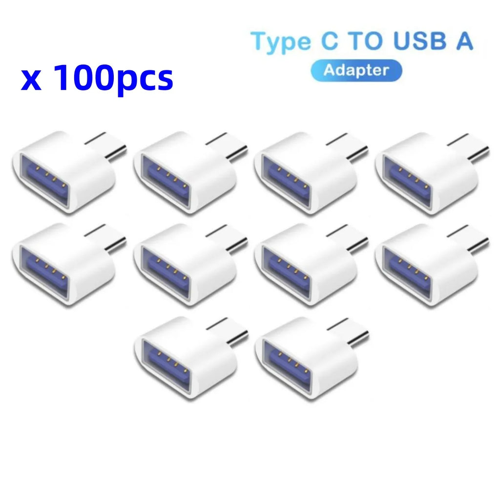 100Pcs OTG Type C to Micro USB Type C to Usb 3.0 Female Adapter Universal Mobile Phone Data Line Charging Converter