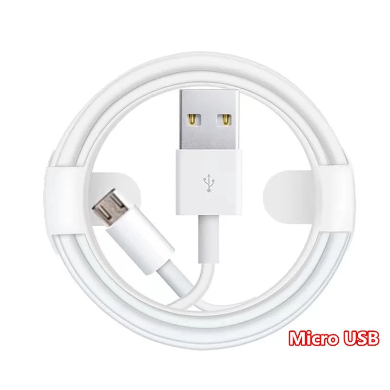 100Pcs 1M 3Ft Type C Micro 8Pin Usb Charger Cable for Samsung S20 S22 Note 10 Htc Lg Phone 12 13 14 Plus