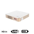 New Mini Dlp HD Projector Support 1080P Build in Battery Capacity Wired Phone Mirroring Proyector Home Theater Beamer