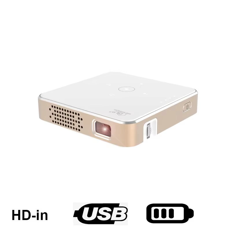 New Mini Dlp HD Projector Support 1080P Build in Battery Capacity Wired Phone Mirroring Proyector Home Theater Beamer
