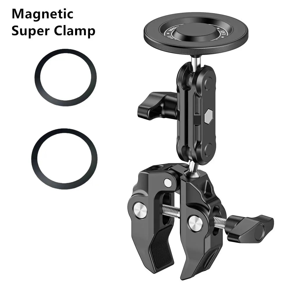 Super Clamp Camera Clamp Mount Monitor 360° Ballhead Magic Arm Adapter With1/4"-20 3/8" for Canon Nikon DSLR Camera/Gopro/Lights