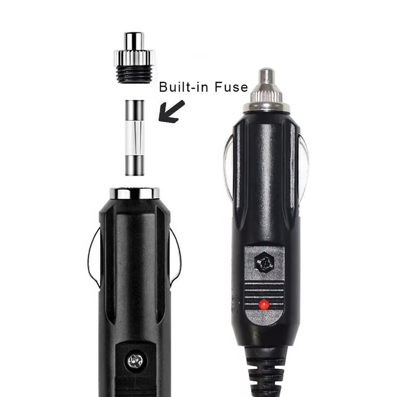 12V 10A Car Cigarette Lighter Socket Extension Cord Cable 2M/5M Male Plug to Female Socket Extension Cable Car Interior