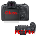 Self-Adhesive Tempered Glass Main LCD + Top Info Shoulder Screen Protector Cover for Canon EOS R1 R3 R5 Mark II R5S R5C Camera