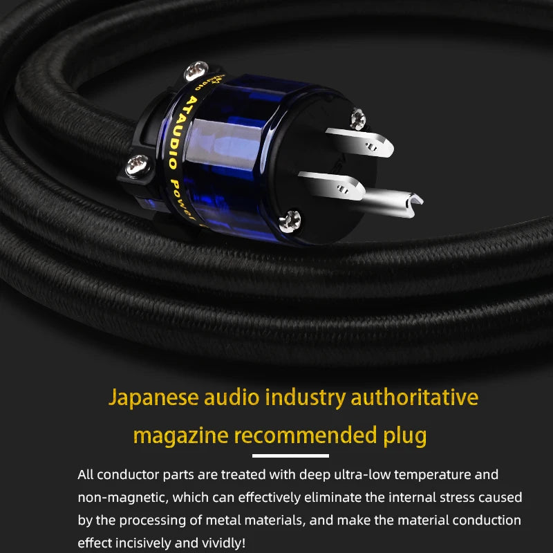 HIFI Power Cord 2/3 Core AU/US/EU Hifi Pure Copper OFC Tube Amplifier Dedicated Connection Power Cord