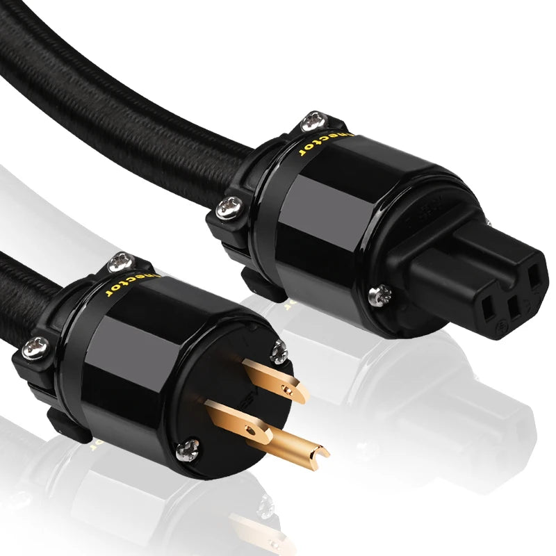 HIFI Power Cord 2/3 Core AU/US/EU Hifi Pure Copper OFC Tube Amplifier Dedicated Connection Power Cord