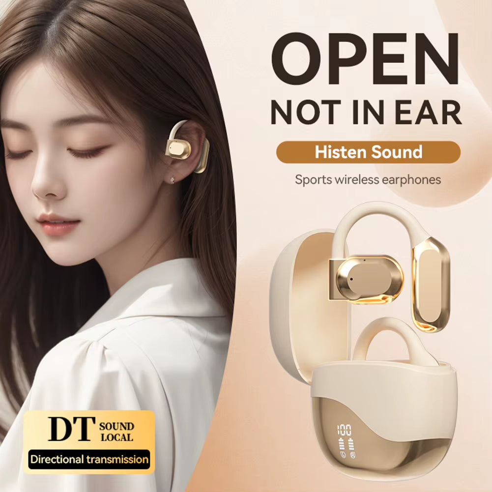 Real Time AI Translator Earbuds Bluetooth5.4 Ear Hook Translation Headphone Smart Voice Translator Headset for Business Travel