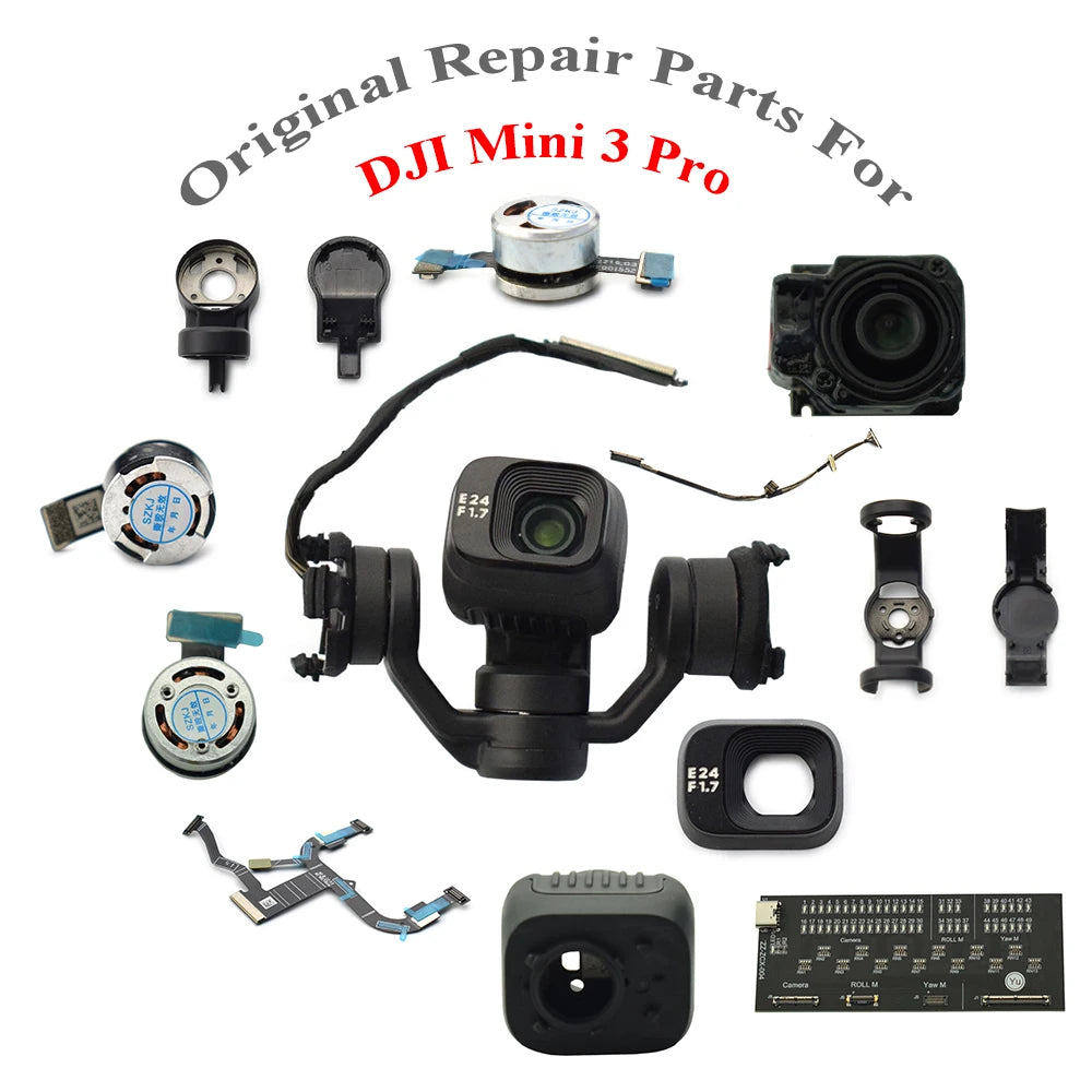 Original Repair Parts for  Mini 3 Pro Gimbal Camera & Housing Shell/Signal Cable Test Tool/Yaw Roll Motor/ Rubber/Lens Glass