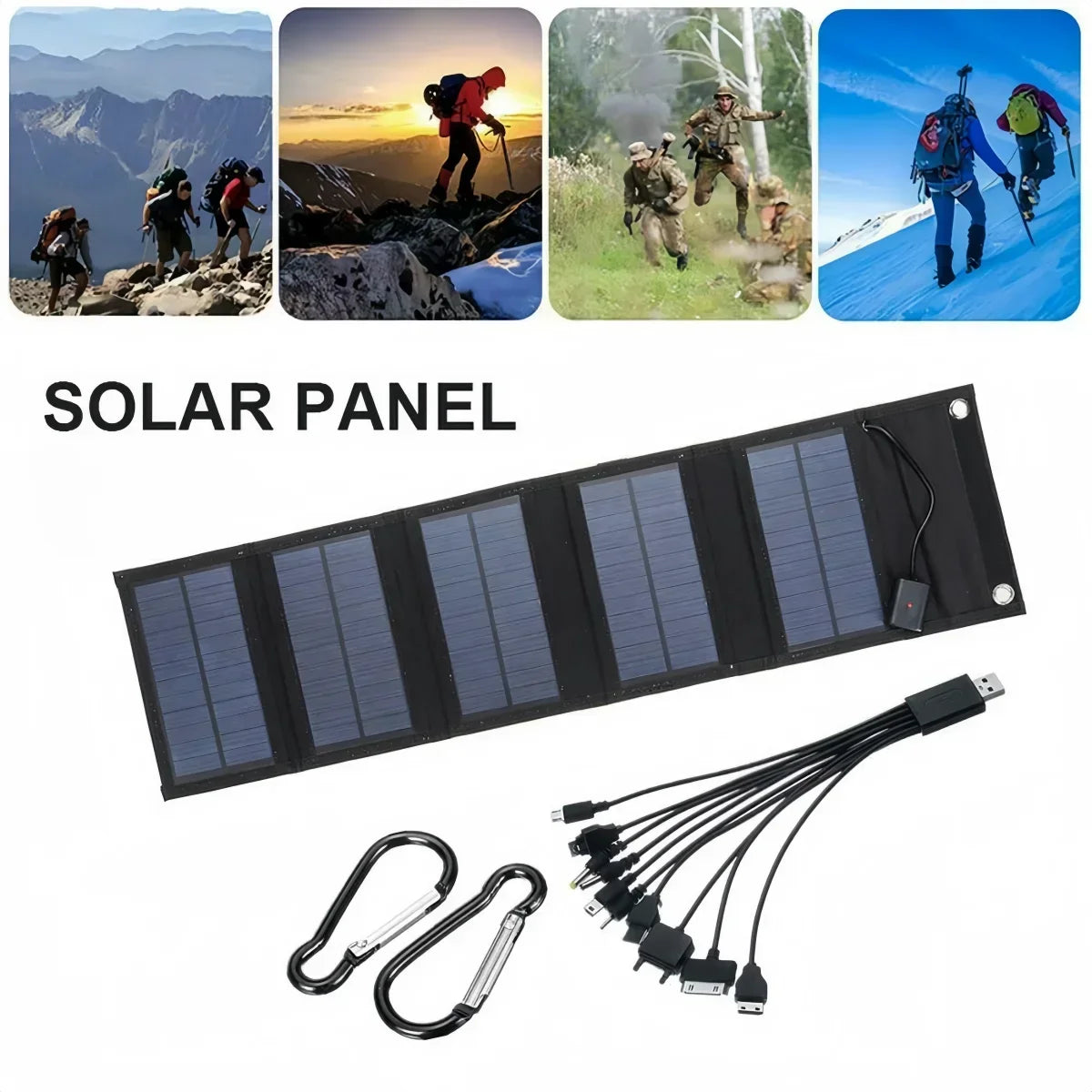 Foldable Solar Panel Portable Solar Panels Charger USB 5V DC Full Time Power Solar Panel Mobile Power Supply High Power