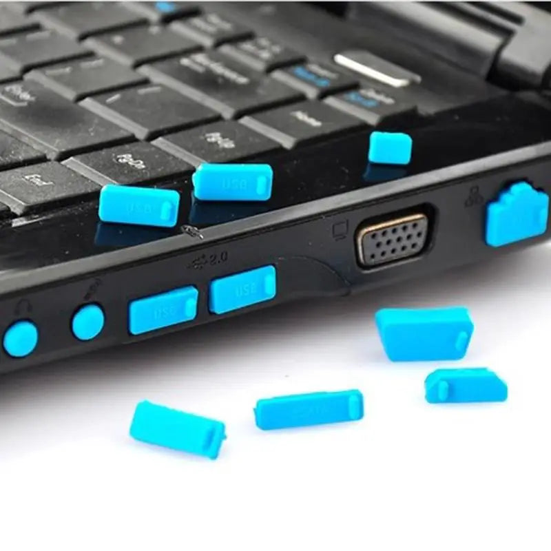 1Set/16Pcs Silicone Notebook anti Dust Plug Cover Stopper Type C Laptop Dustproof USB Port HDTV RJ45 Interface Waterproof Cover