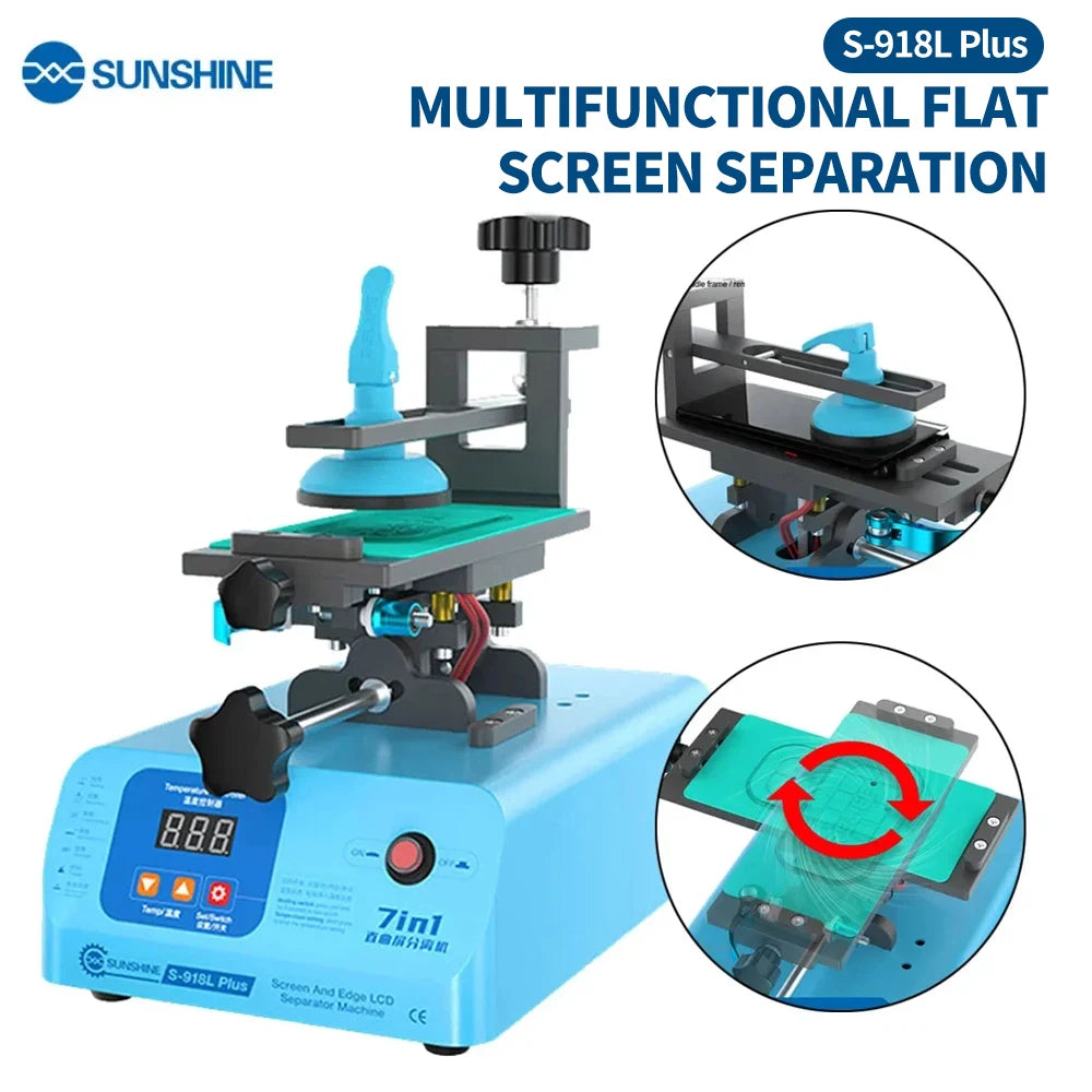 S-918L Pro plus 360° Rotating Heated Screen Separator Clamp for Mobile Phone Repair Screen Fixed Heated Separator Tool