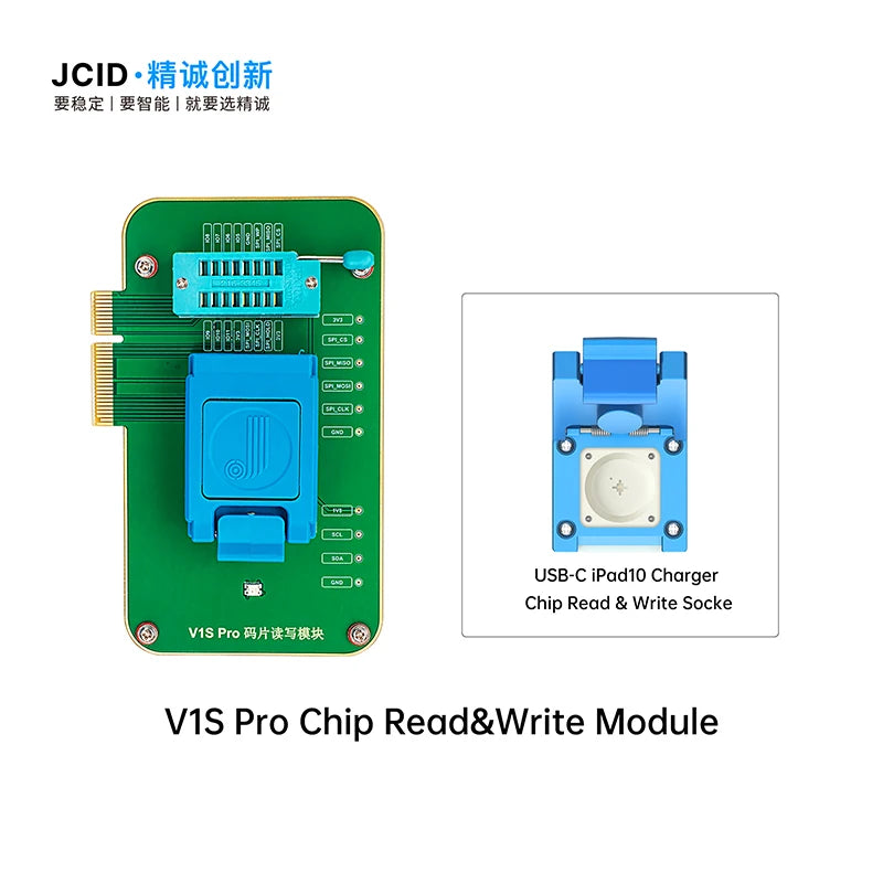JC USB-C Ipad10 Charger Chip Read & Write Socket Use with V1S Pro Chip Read&Write Module USB-C Ipad10 Repair Tools