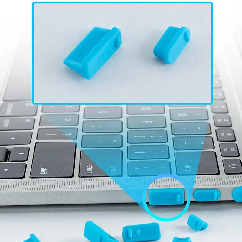1Set/16Pcs Silicone Notebook anti Dust Plug Cover Stopper Type C Laptop Dustproof USB Port HDTV RJ45 Interface Waterproof Cover