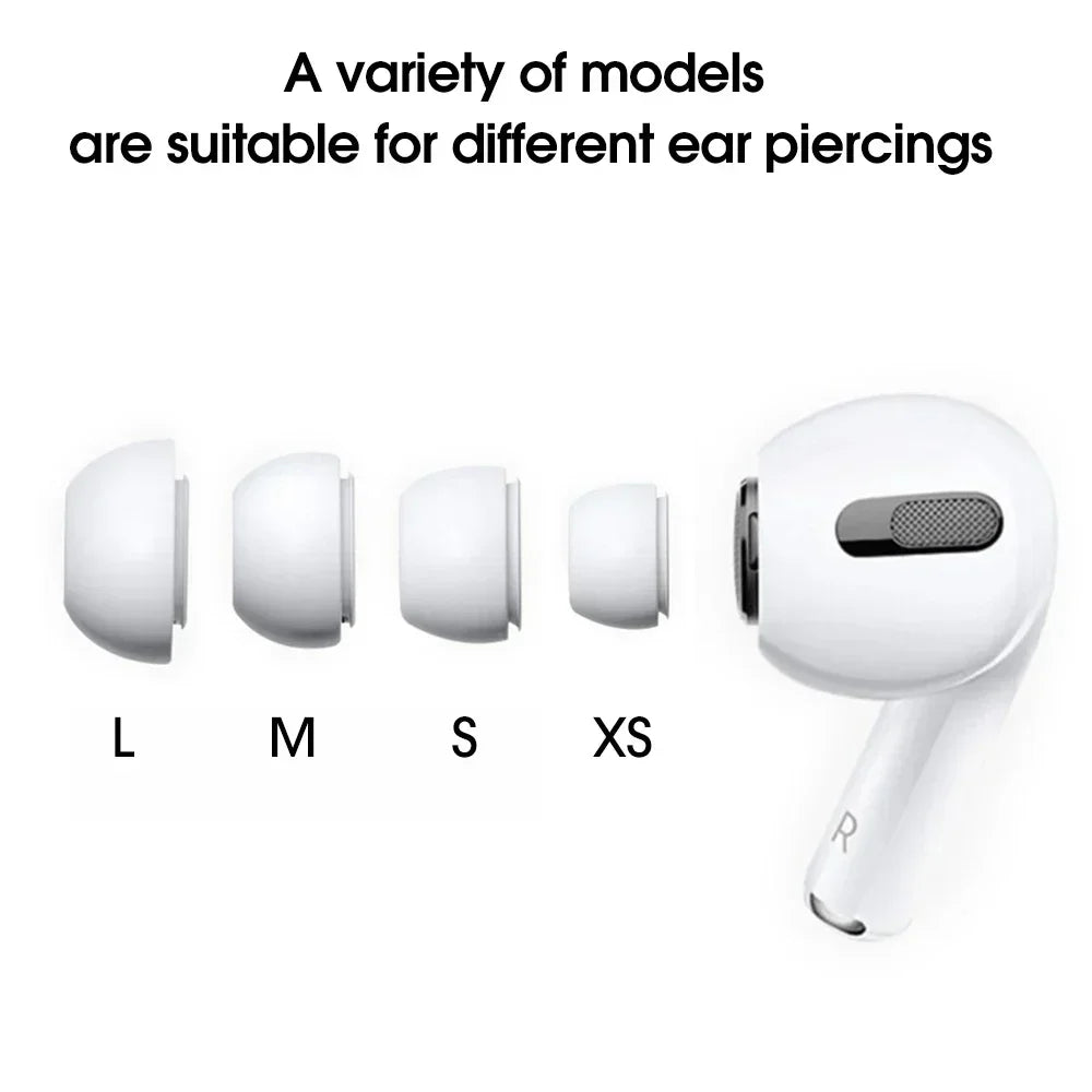 Replacement Eartips for Airpods Pro 1St 2Nd Ear Tips Buds Silicone Rubber Eartips Earbuds Cap Gel Accessories XS/S/M/L White