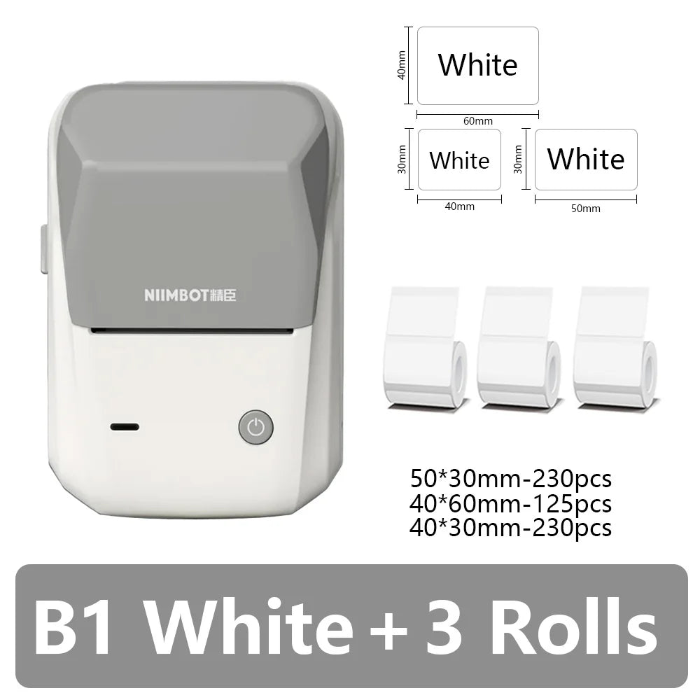 B1 Mini Portable Thermal Printer Self-Adhesive Sticker Label Maker Pocket Printer Labeling Machine Bluetooth  B1