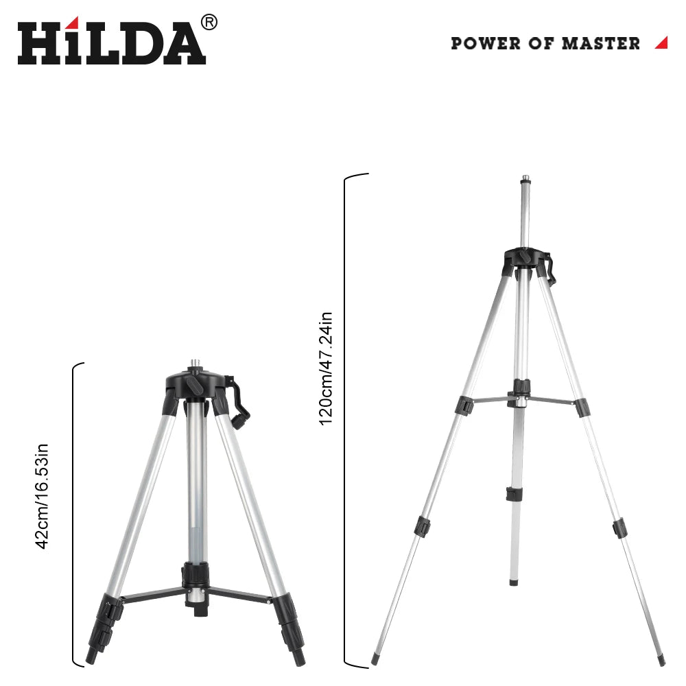 Laser Level Tripod Adjustable Height 1.2M/1.5M/3M Thick Aluminum Tripod Laser Level Horizontal Adjustment Bracket