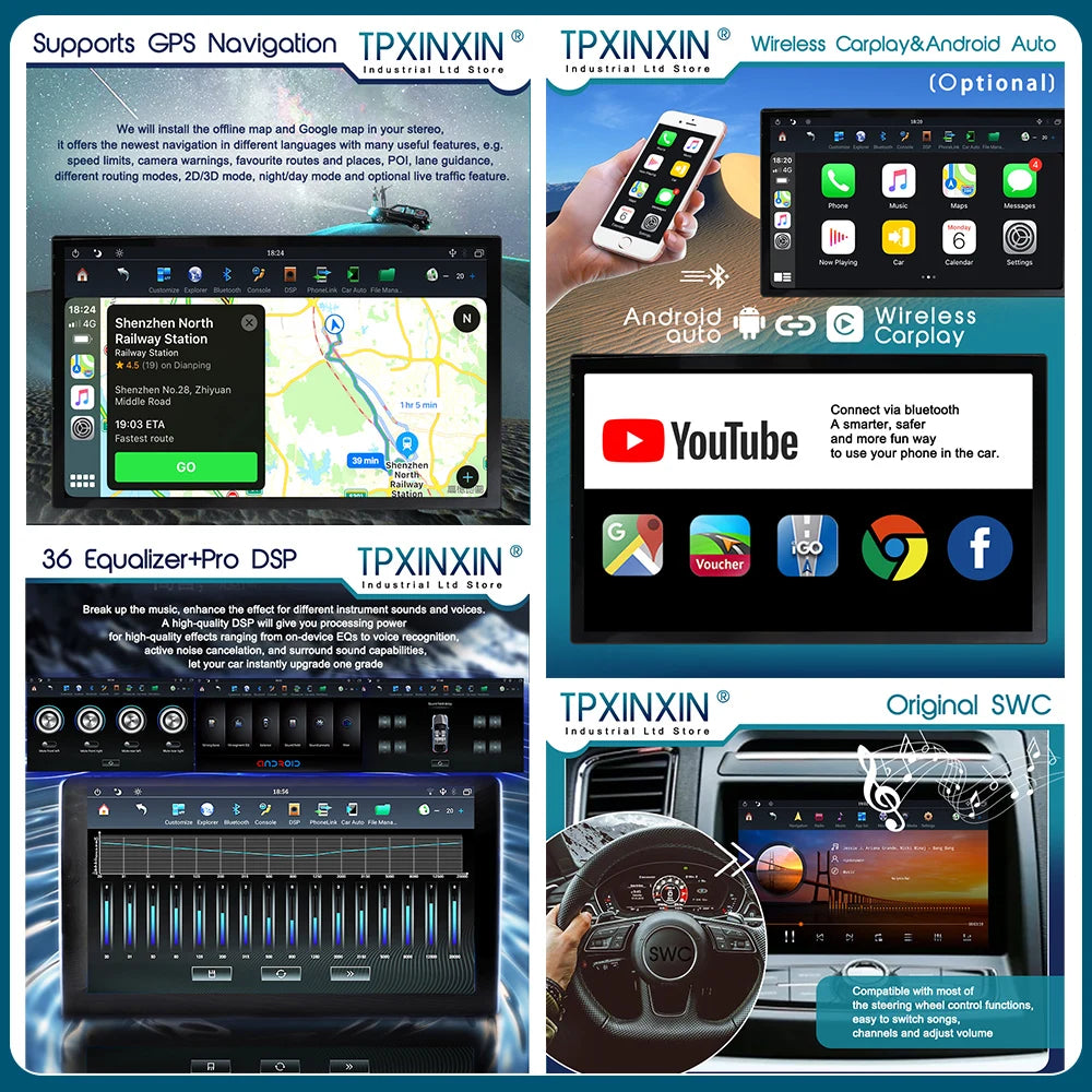 For Citroen C4 C4L DS4 2011 2012 2013 2014 2015 Android Carplay Radio Player Car GPS Navigation Head Unit Car Stereo WIFI DSP BT