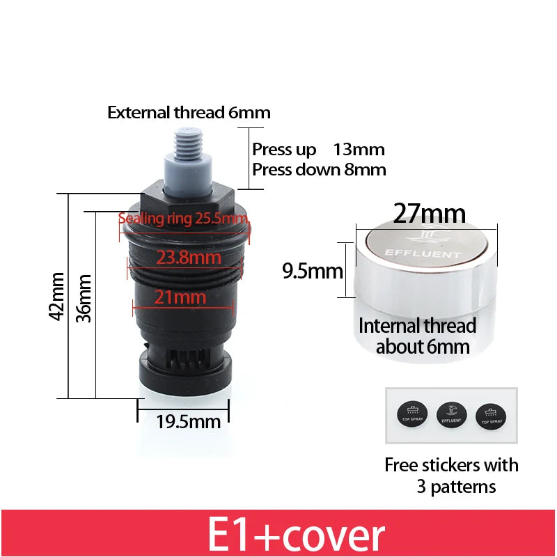 Button Spool for Rain Shower Faucet Touch Switch Leaking Bounce Button Press Valve Faucet Replace Part Accessories