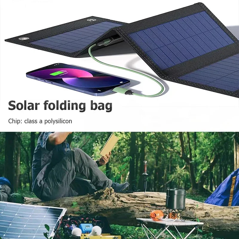 Foldable Solar Panel Portable Solar Panels Charger USB 5V DC Full Time Power Solar Panel Mobile Power Supply High Power