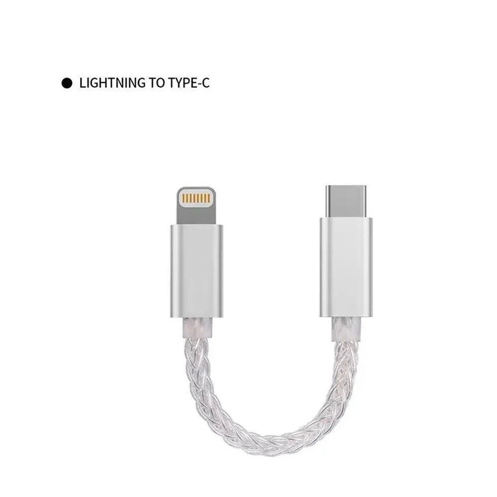 13Cm USB DAC Type C to Type C Hifi Adapter Earphone Amplifie Digital Decoder Audio Cable Converter Android OTG Adapter Cable