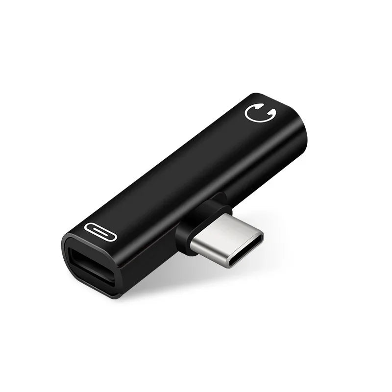 2 in 1 USB C Splitter Type C Male to Dual Type C Female Headphone Charger Adapter Splitter Converter