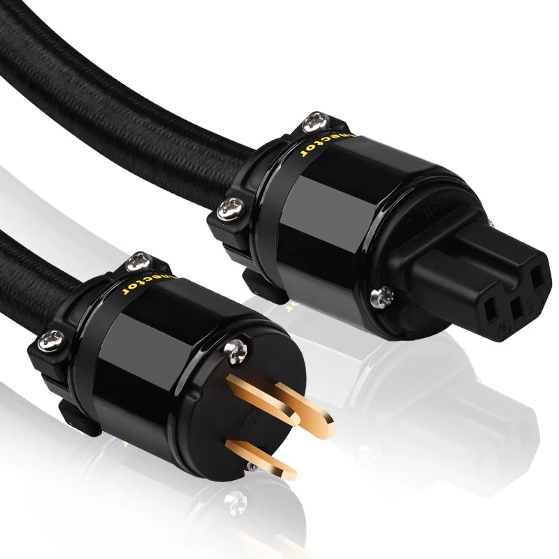 HIFI Power Cord 2/3 Core AU/US/EU Hifi Pure Copper OFC Tube Amplifier Dedicated Connection Power Cord