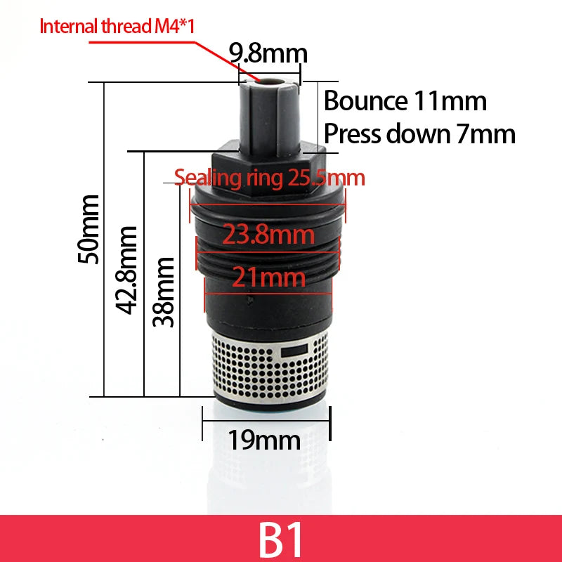 Button Spool for Rain Shower Faucet Touch Switch Leaking Bounce Button Press Valve Faucet Replace Part Accessories