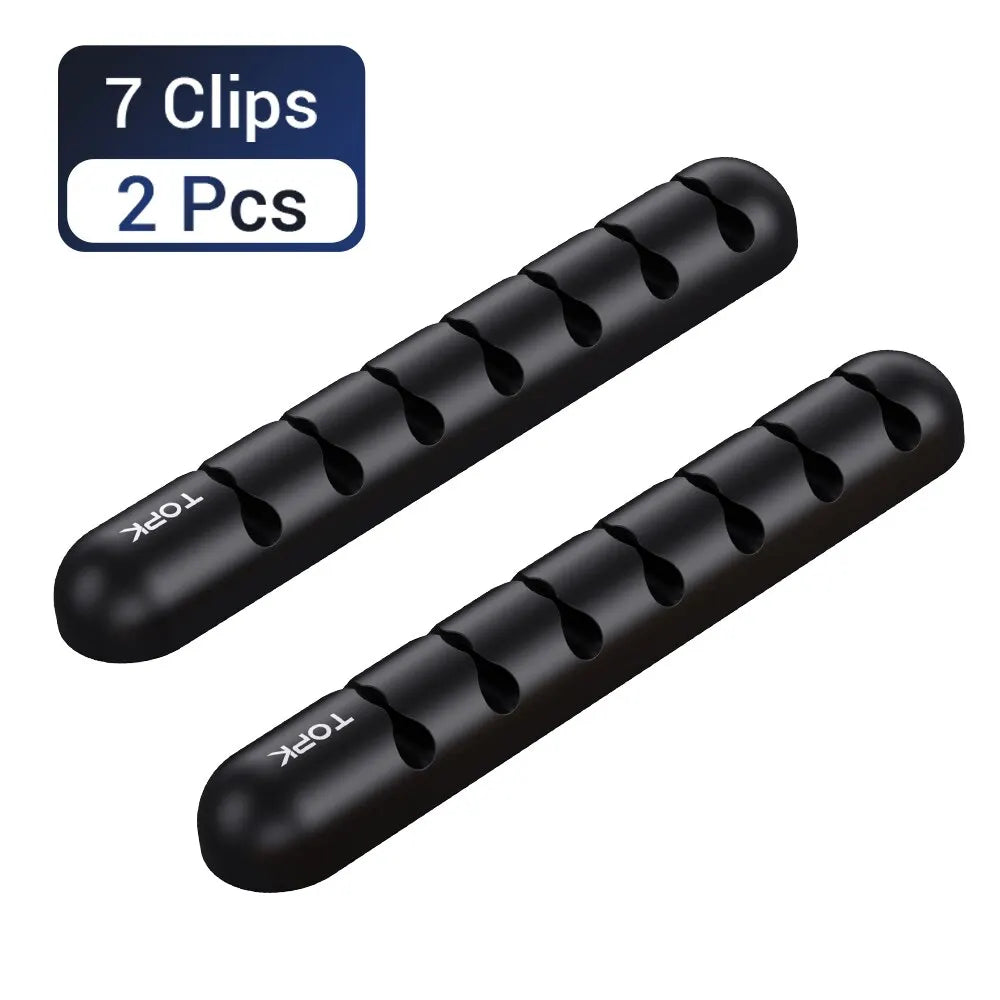 Cable Organizer Management Wire Holder Flexible USB Cable Winder Tidy Silicone Clips for Mouse Keyboard Earphone Protector