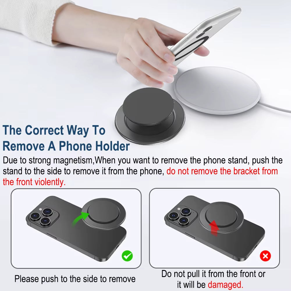 Grippopso Magnetic Folding Mobile Phone Grip Holder Socket Support Tok for Iphone 16 15 14 13 Ring Finger Expanding Stand