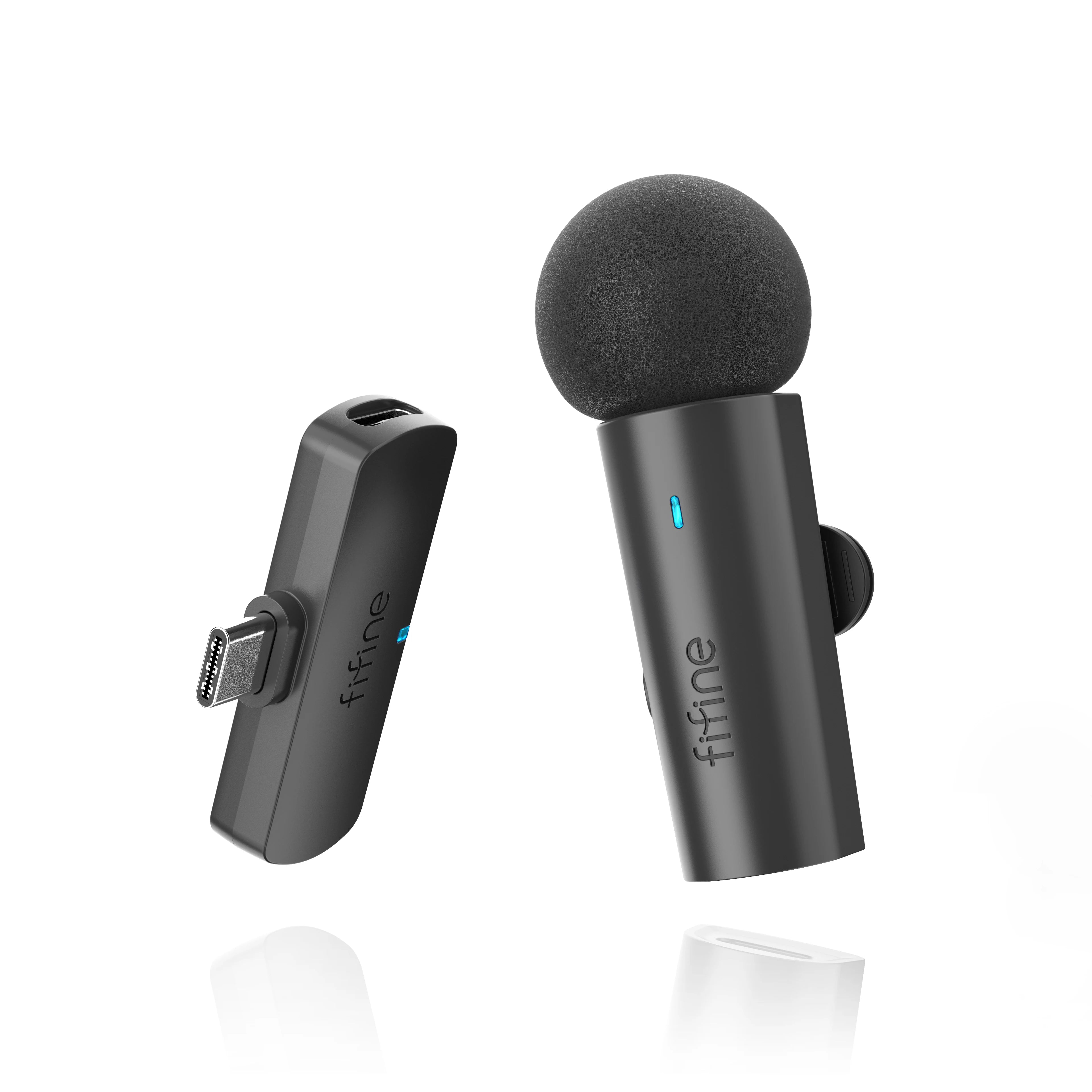 Wireless Lavalier Recording Microphone,Type-C Mini MIC for Mobile Phone/Tablet/Laptop,Live Streams/Vlog/Interview-M6
